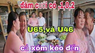 Không Tả nổi, hôm nay đám cưới anh chung và em Em Lê Hồng trợ  ,cả xóm kéo lại Xôn Xao #tiensongnuoc