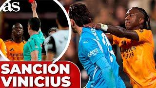 El COMITÉ SANCIONA a VINICIUS con 2 PARTIDOS: podrá JUGAR la SUPERCOPA