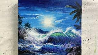 Painting: A Seascape Night View || Master Class || ARTOHOLIC