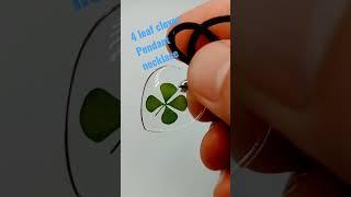 Four Leaf Clover Pendant Necklace - Made with Genuine Four Leaf Clover with Unique ID