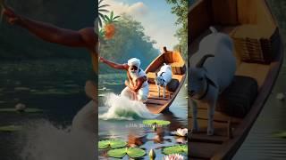 The farmer's boat capsized  || #ai #farmer #goat #boat #viral