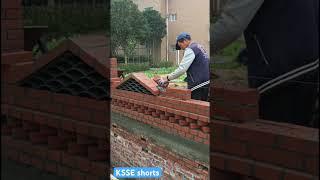 Amazing bricks laying and mortar preparation #feed#buildingmaterial