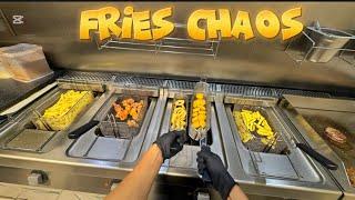 POV: Fries Man VS The Deep Fryer || SUNDAY FRIES CHAOS ||  Cheese fries and loaded fries  