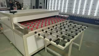 Economical horizontal Insulating glass machine. Eworld Machine