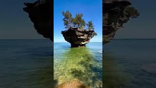 Turnip Rock Island, Michigan, USA Tourism#turnip #rock #island #nature #michigan #usa #usatoday