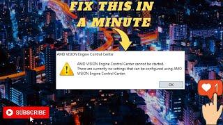 Fix Amd vision cannot be started
