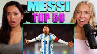 American Girls React To 50 Messi Skills That Stopped The Internet