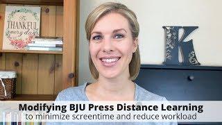 Modifying BJU Distance Learning