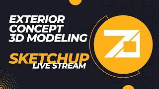 [LIVE STREAM] EXTERIOR 3D MODELING  |  Private house 316