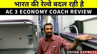 UDYAN EXPRESS | AC 3 TIER ECONOMY COACH | REVIEW | BANGLORE TO MUMBAI 