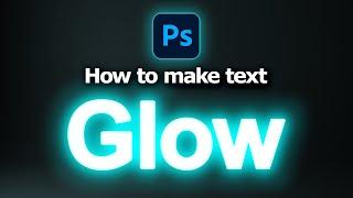 Photoshop how to make text glow