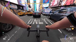 cycling through central park & times square