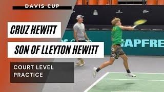 Cruz Hewitt, the 15-year-old son of Lleyton Hewitt, one of the best players born in 2008 (Davis Cup)