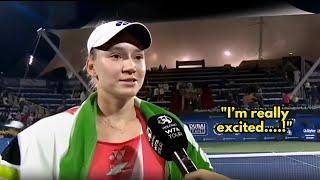 Elena Rybakina interview after beating Sofia Kenin in Dubai QF