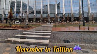 Walking in the rain ASMR/Jalutuskäik vihmas/Прогулка под дождём/Tallinn Estonia 12.11.2024 