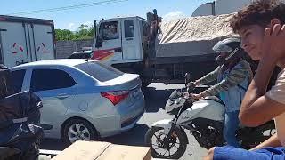 Tráfico complicado, carretera desvío de Opico a Quezaltepeque. El Salvador 