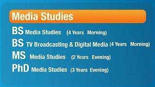 Bahria University | Admissions Open | Media Studies Department | Fall 2021