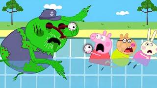 ZOMBIE APOCALYPSE, Scary Zombie Visits Peppa Pig At House | Peppa Pig Funny Animation