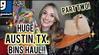 PART TWO Austin, Tx. Goodwill Thrift Outlet [Bins] Haul to Resell for a Profit $$ on Poshmark!!