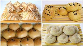 4 Easy Delicious Bread Recipe / How to make the best Soft Buns at Home