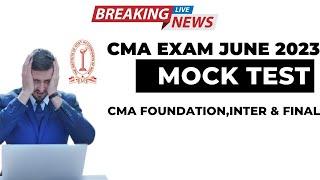 CMA Exam June 2023 Mock test | How to download CMA Exam june 2023 Mock test question paper