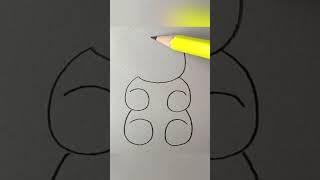 Dibuja un oso con el 6 #dibujo #dibujolapiz #drawing #arte #dibujosfaciles #art #tutorial #dibujos