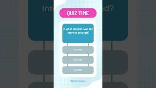 In what decade was the Internet created? #InternetHistory #TechTrivia #ComputerScience