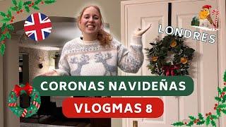 How to make a natural Christmas wreath, step by step - VLOGMAS London DAY 8