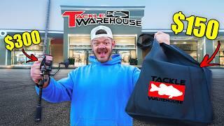 NO BUDGET Tackle Warehouse Fishing Gear Challenge!