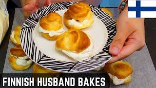 Baking ASMR | Finnish husband bakes cream puff 