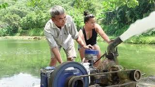 Repair and restore engine, change oil of old leaky water pump for poor farmer l Repair Girl - Nhung