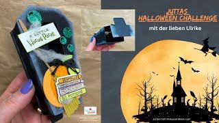 Stampin’Up! Kleiner Sarg mit Fenster für Süßigkeiten oder… 3. Gast Ulrike Juttas Halloween Challenge