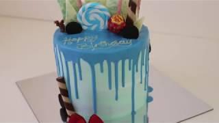 Blue Drip Chocolate | Cake Construction