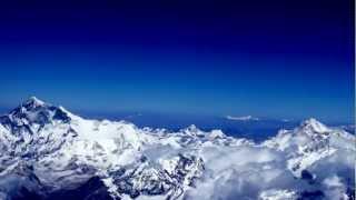 Mt. Makalu from the cockpit of Drukair, Airbus 319