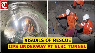 SLBC tunnel collapse: Rescue operations underway at swift pace in Telangana, visuals surface