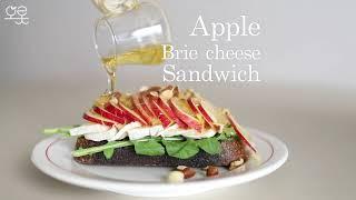 사과 브리치즈 오픈 샌드위치 레시피 만드는 법 (Apple brie cheese sandwich Recipe)