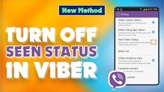 How To Turn Off Seen Status In Viber 2024 | Skill Wave