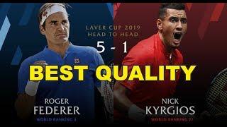 Federer v Kyrgios | Laver Cup 2019 FULL MATCH 6 | 50 FPS HD