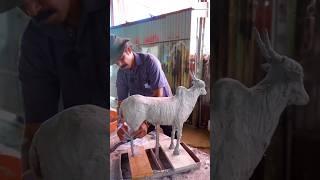 Bull Cow StatueHand Making!  #artwork #artist #handmade #statue #making #shorts