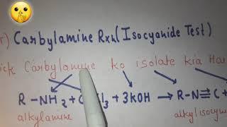 carbylamine reaction trick #neet #allen #kota// class12 //