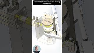 Pneumatic interharmonic indexing #mechanism #mechanicalmechanism #machine #3ddesign  #engineering