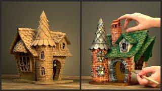 DIY Fairy House Using Cardboard