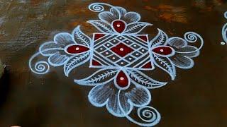 Diwali special padi kolam|3X3dots new super rangoli|puratasi madham pookolam|creative flower muggulu