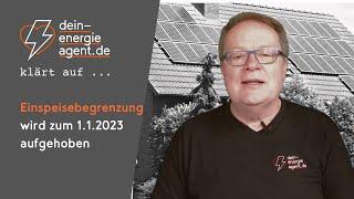 Aufhebung der Einspeisebegrenzung zum 1.1.2023