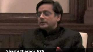 Fletcher in India with Shashi Tharoor, F76