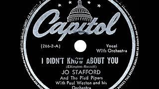 1944 Jo Stafford - I Didn’t Know About You (with The Pied Pipers)