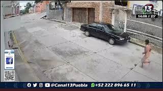 #Canal13Puebla  Así cacharon a un hampón robando en la colonia Guadalupe Caleras.