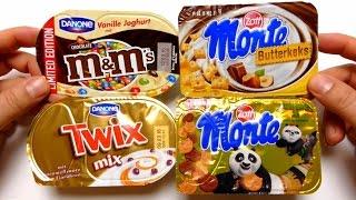 Danone TWIX Mix & M&M's + Zott Monte Cookie & Panda - Dessert from Germany 