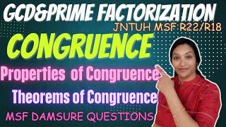 Congruence Properties | JNTUH | MSF R22 Most Important |Congruence Theorems Previous Year Questions|