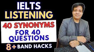 IELTS Listening - 40 Synonyms For 40 Questions - 8+ Band Hacks By Asad Yaqub